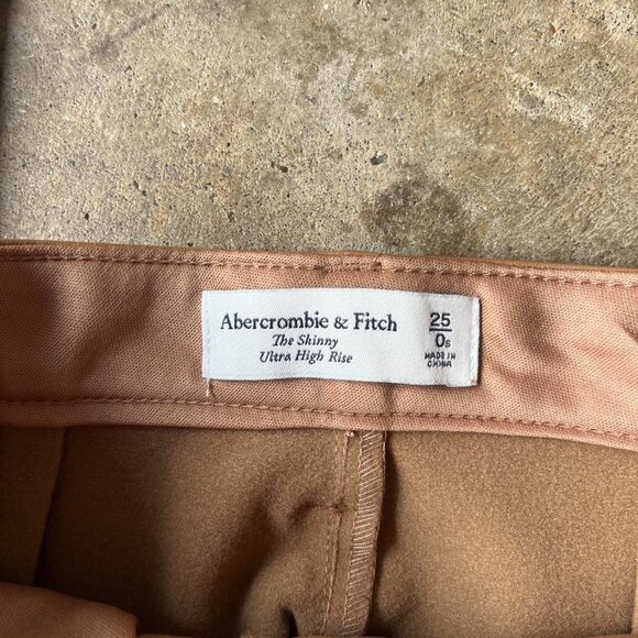 abercrombie and fitch brown faux leather skinny pants size 0S - Picture 5 of 5